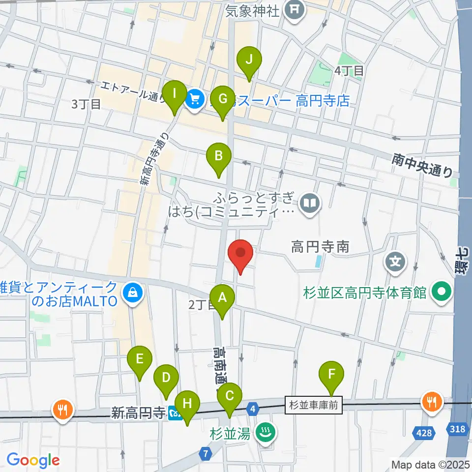 佐々木ヴァイオリン製作工房周辺のコンビニエンスストア一覧地図