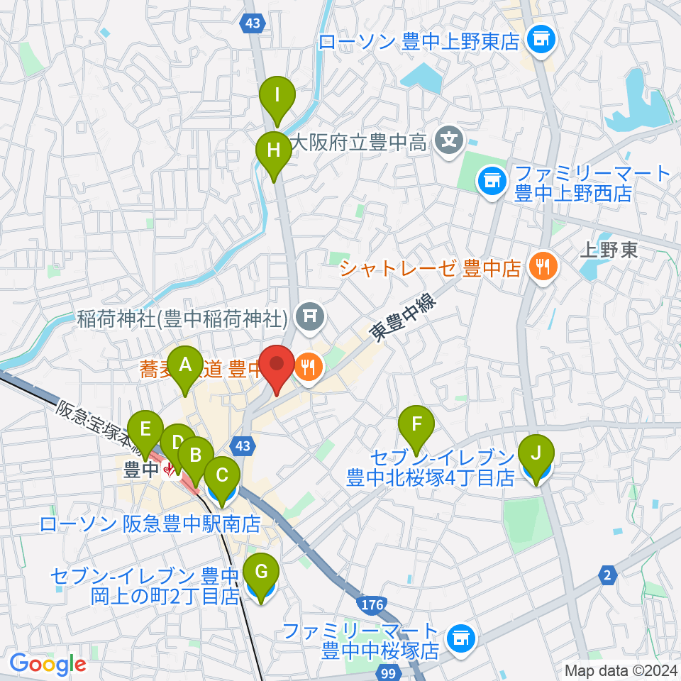 清家楽器周辺のコンビニエンスストア一覧地図