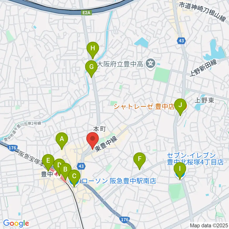 清家楽器周辺のコンビニエンスストア一覧地図