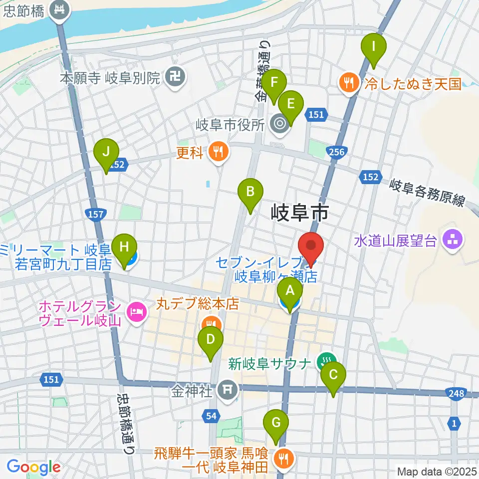 松栄堂楽器 本店周辺のコンビニエンスストア一覧地図