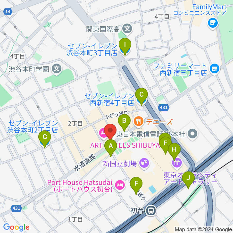 レオミュージック周辺のコンビニエンスストア一覧地図