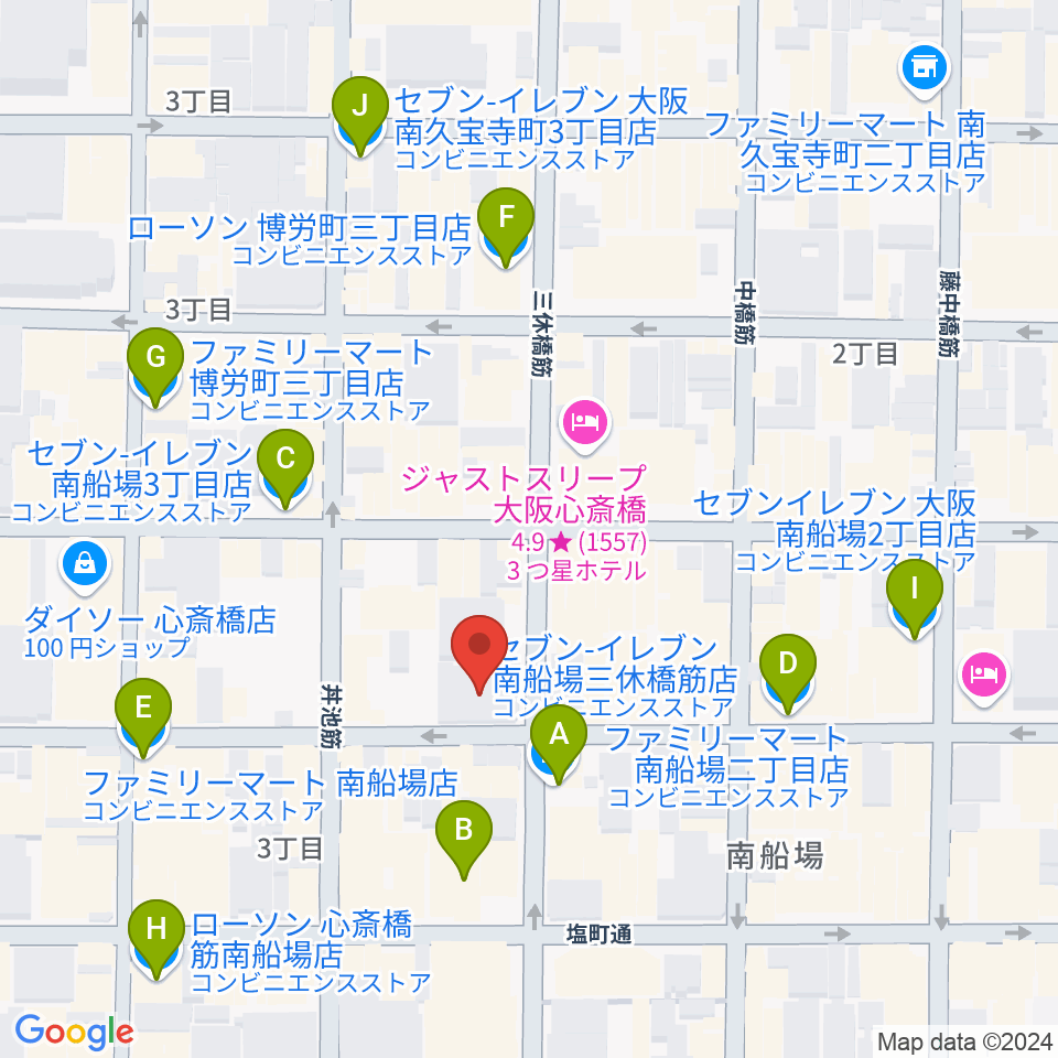 ストリングフォニック周辺のコンビニエンスストア一覧地図