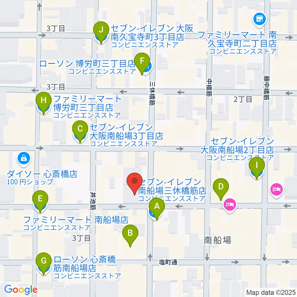 ストリングフォニック周辺のコンビニエンスストア一覧地図
