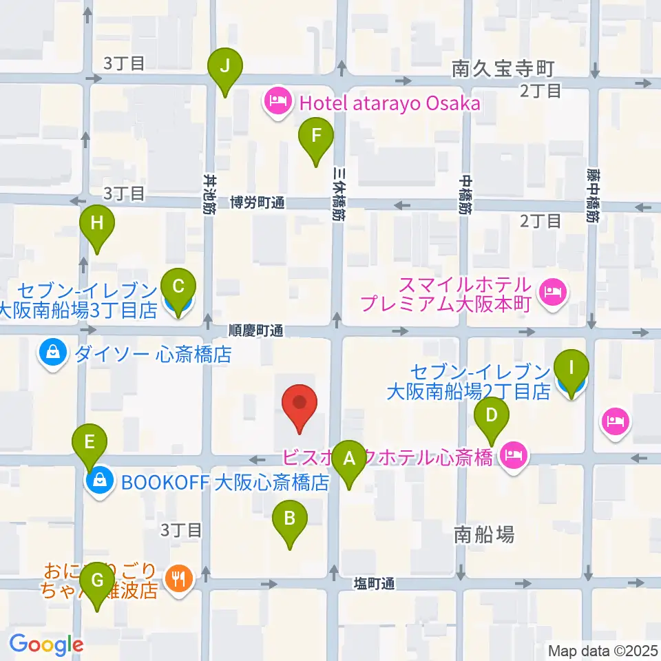 ストリングフォニック周辺のコンビニエンスストア一覧地図