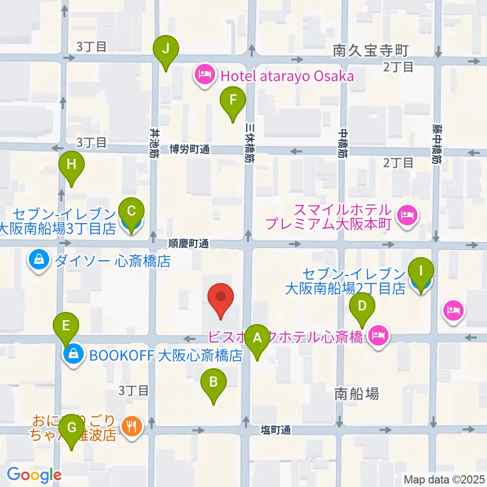 ストリングフォニック周辺のコンビニエンスストア一覧地図