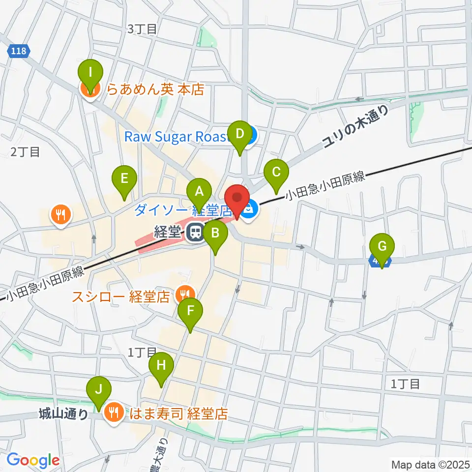 スガナミ楽器経堂店・グランドピアノサロン周辺のコンビニエンスストア一覧地図