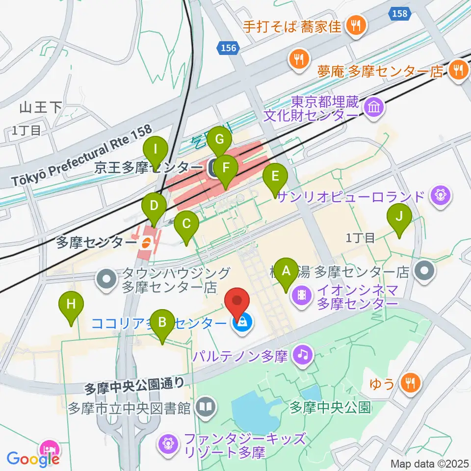 スガナミ楽器 多摩店周辺のコンビニエンスストア一覧地図