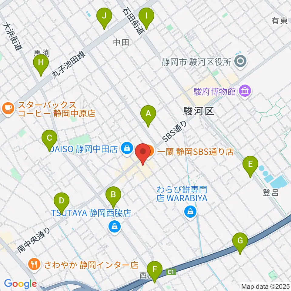 すみやグッディSBS通り店周辺のコンビニエンスストア一覧地図