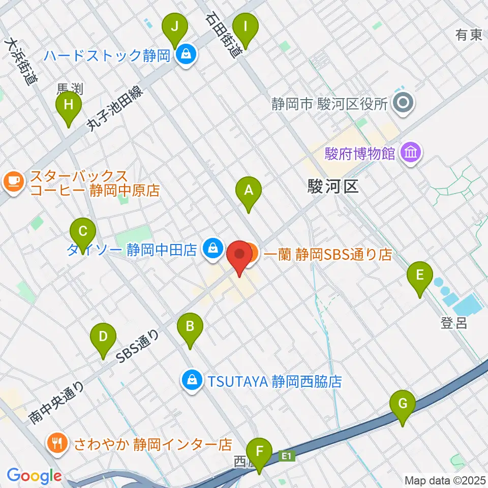 すみやグッディSBS通り店周辺のコンビニエンスストア一覧地図