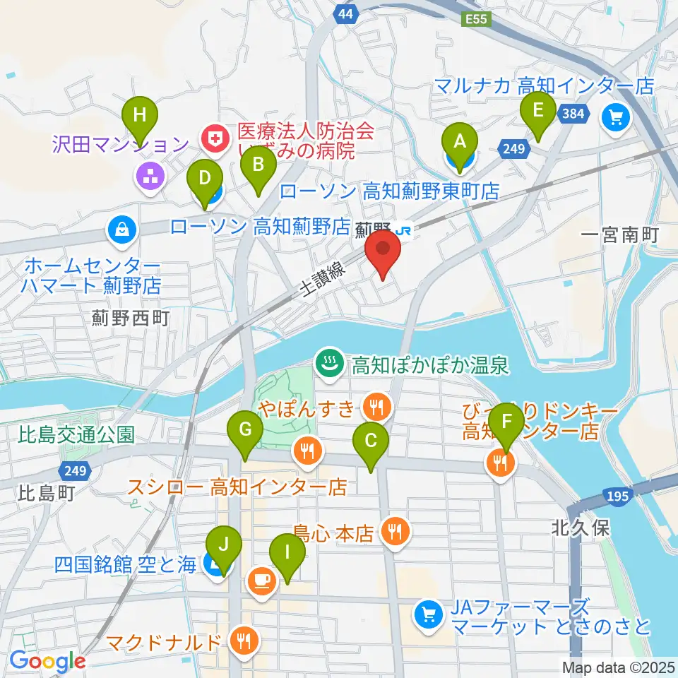 タチバナ楽器周辺のコンビニエンスストア一覧地図
