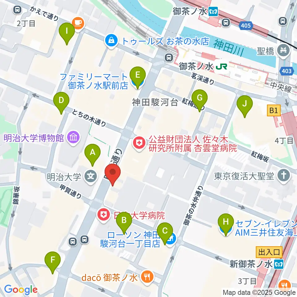 谷口楽器周辺のコンビニエンスストア一覧地図