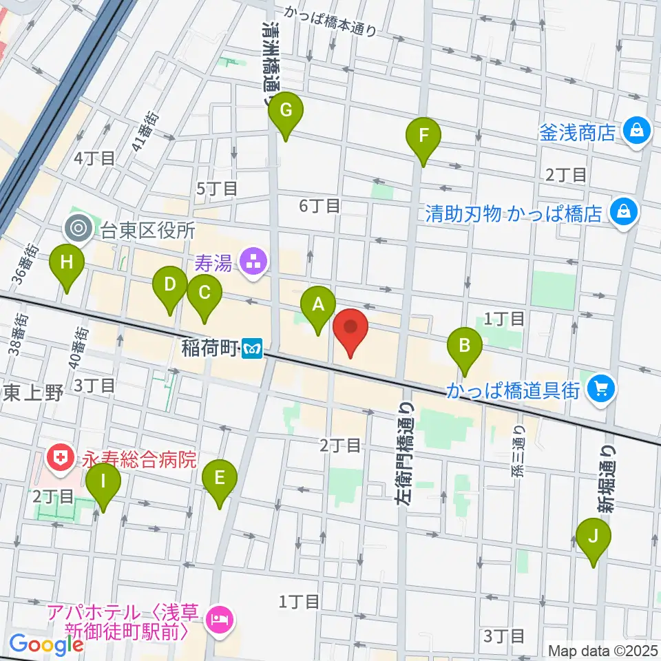 高級二胡専門店名師堂 東京店周辺のコンビニエンスストア一覧地図