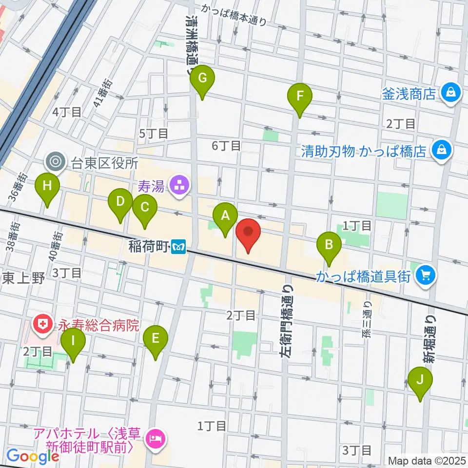 高級二胡専門店名師堂 東京店周辺のコンビニエンスストア一覧地図