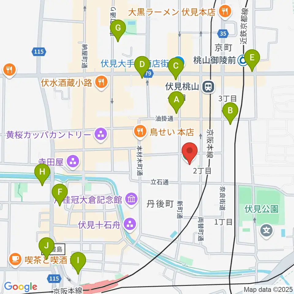 若林楽器店周辺のコンビニエンスストア一覧地図