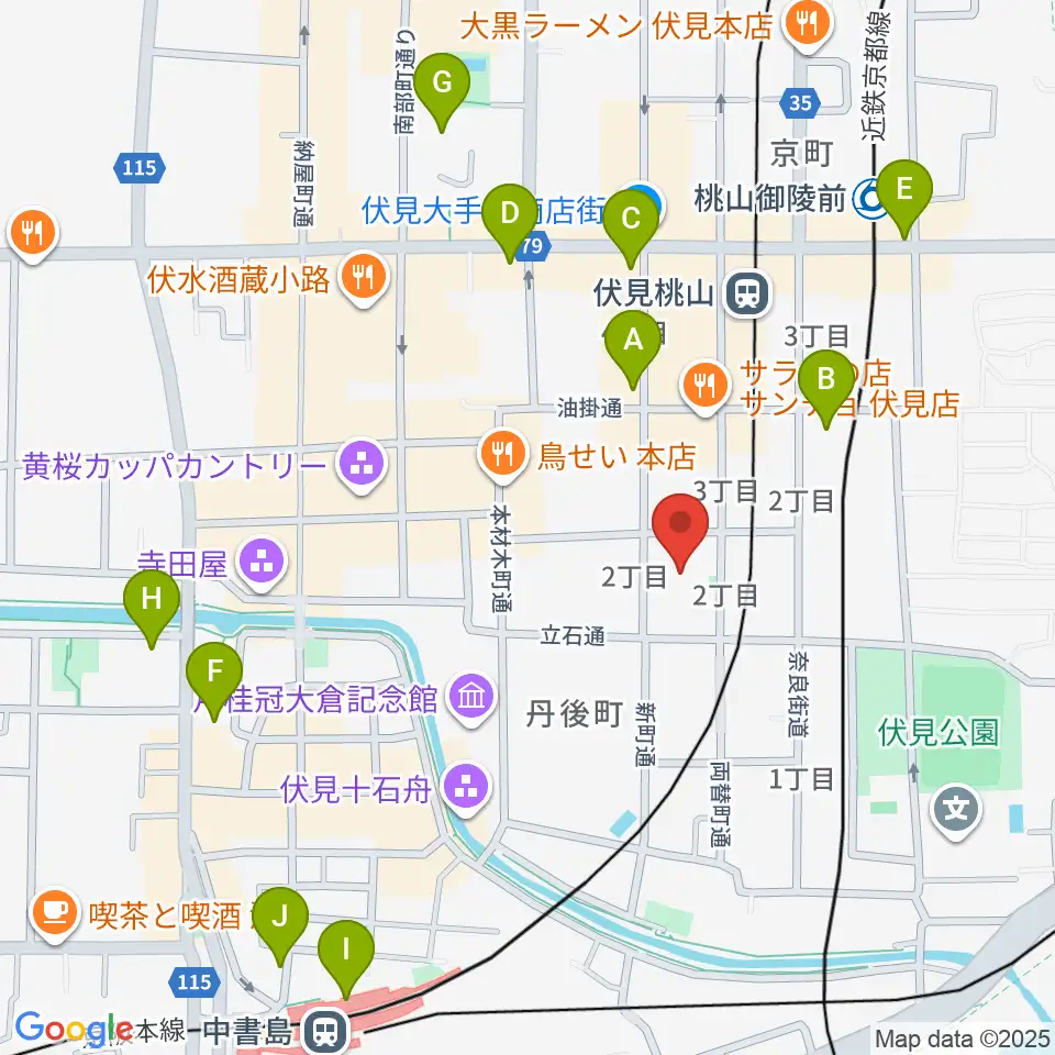 若林楽器店周辺のコンビニエンスストア一覧地図