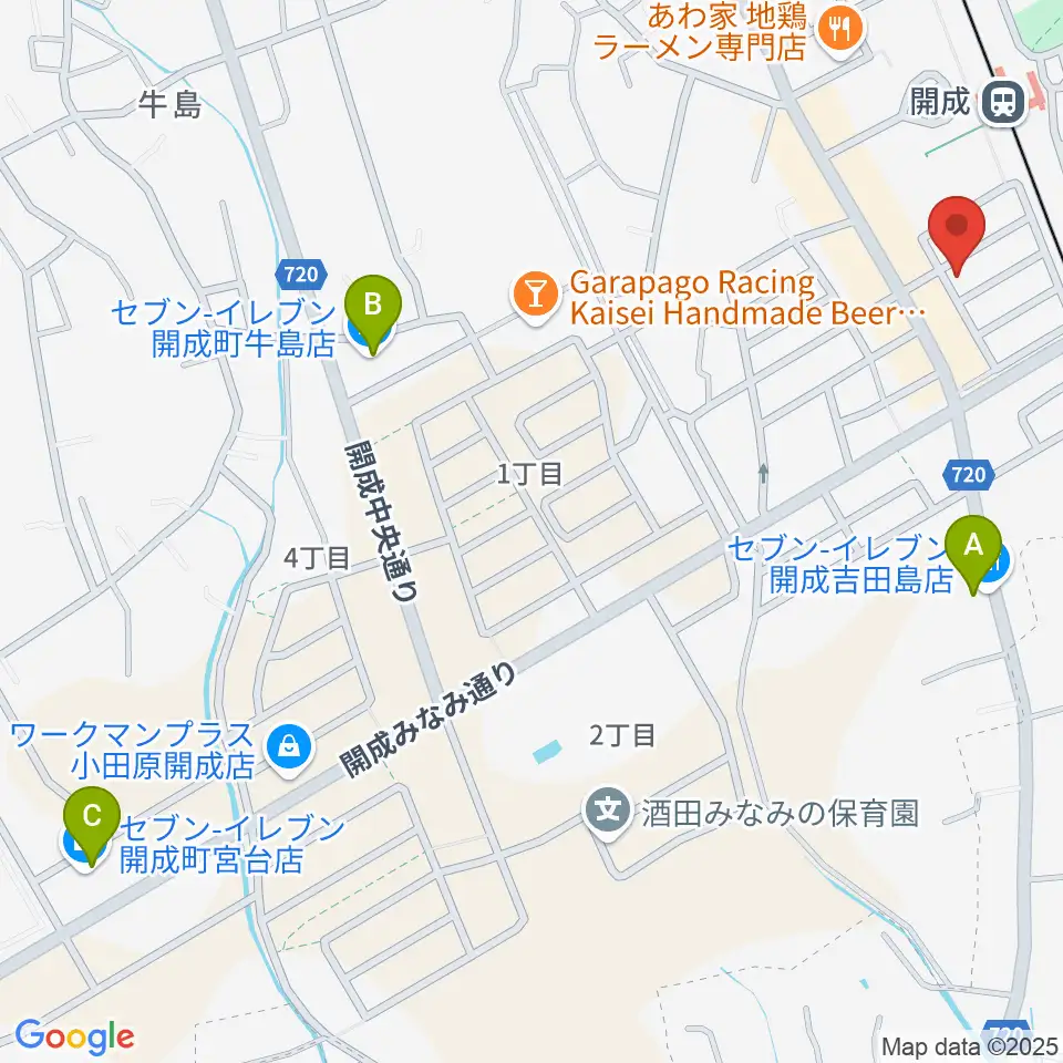 大村楽器店 足柄営業所周辺のコンビニエンスストア一覧地図