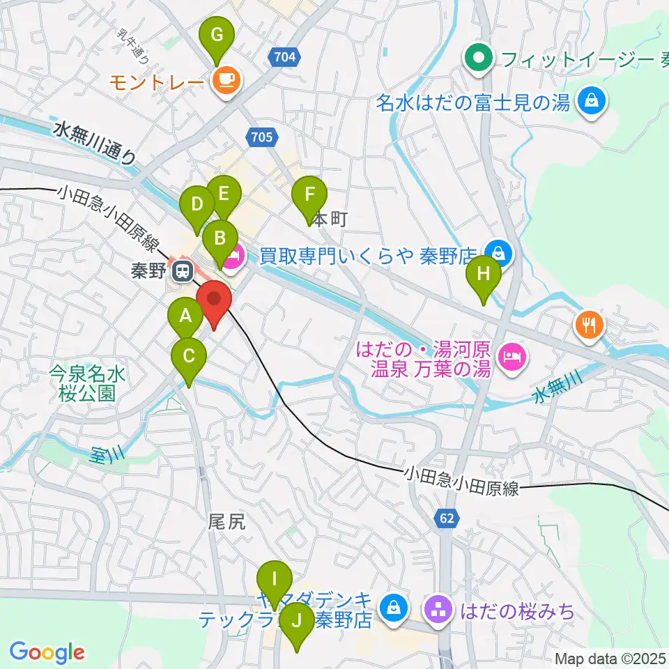 大村楽器店 秦野店周辺のコンビニエンスストア一覧地図