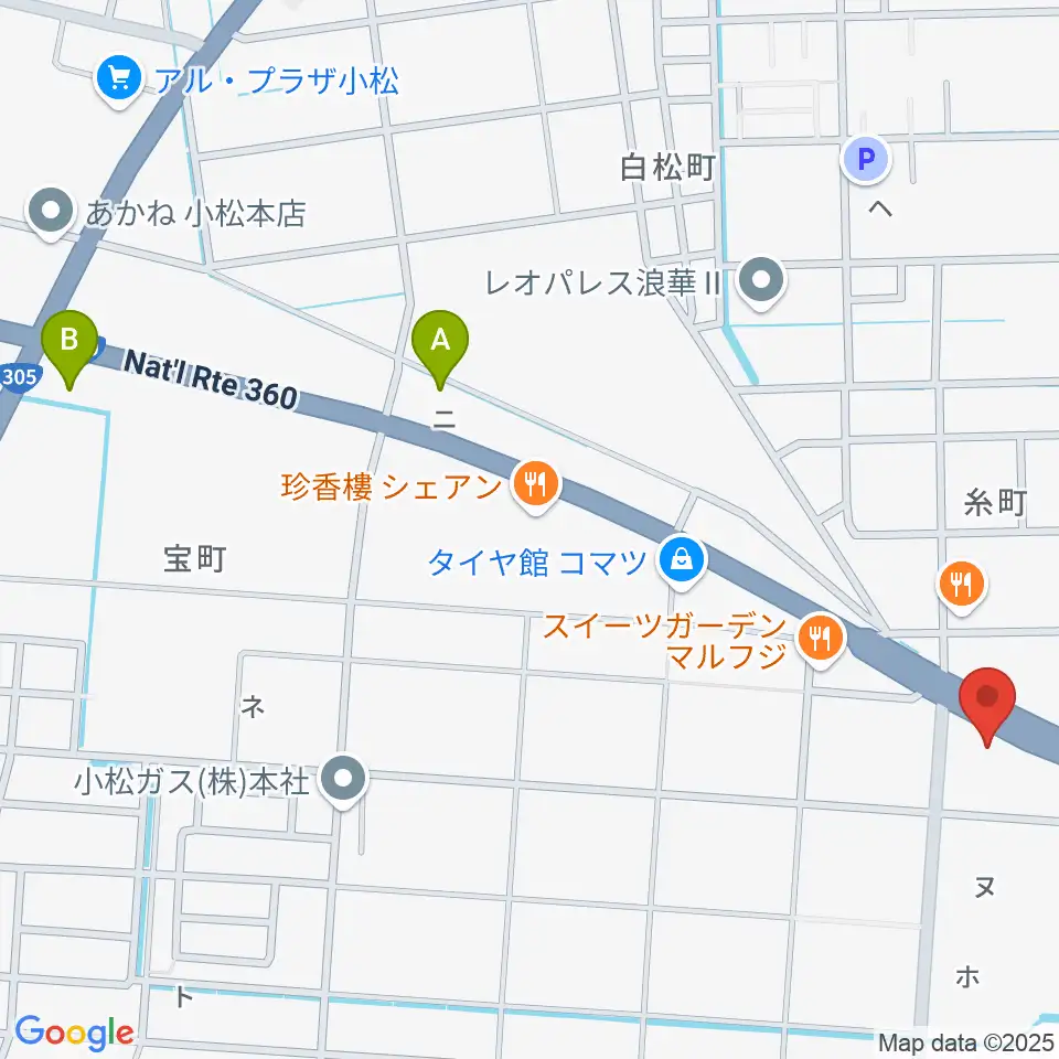 山屋楽器周辺のコンビニエンスストア一覧地図