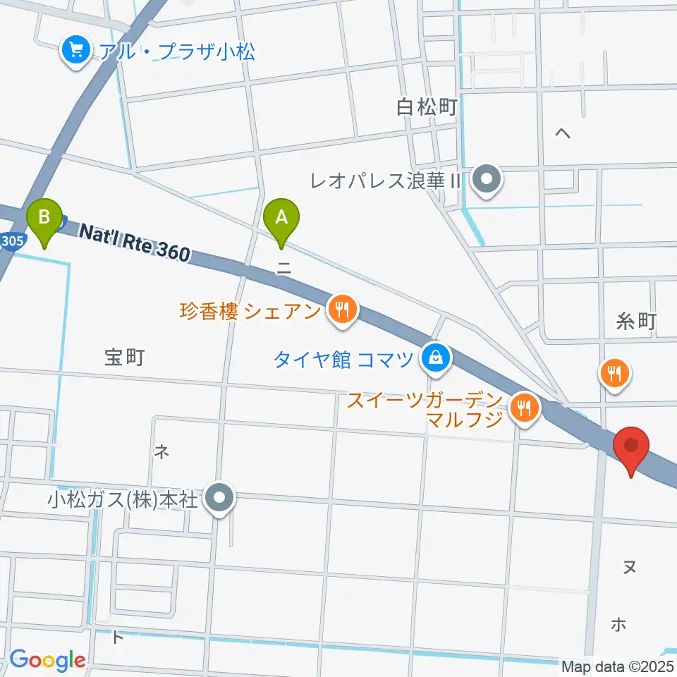 山屋楽器周辺のコンビニエンスストア一覧地図