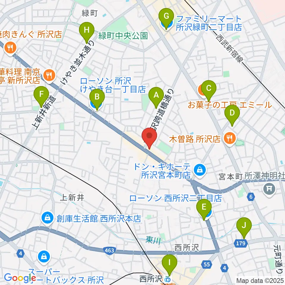 中冨管楽器工房周辺のコンビニエンスストア一覧地図