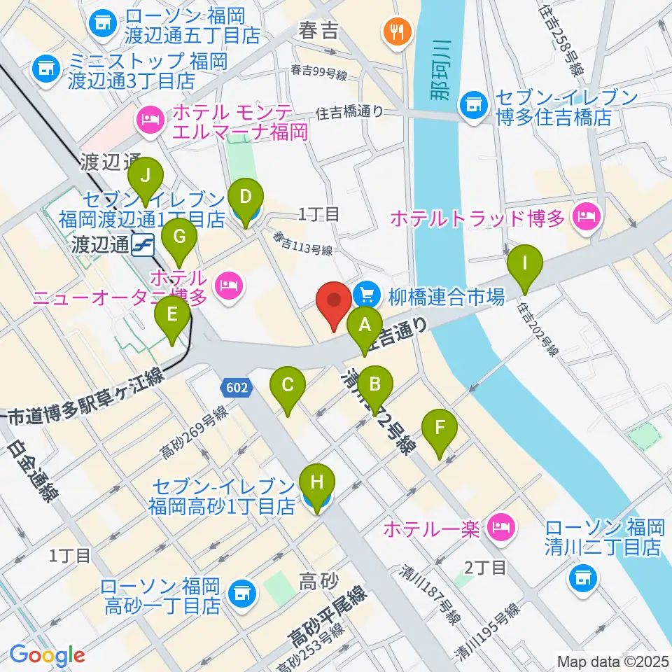 ファインギターズ周辺のコンビニエンスストア一覧地図