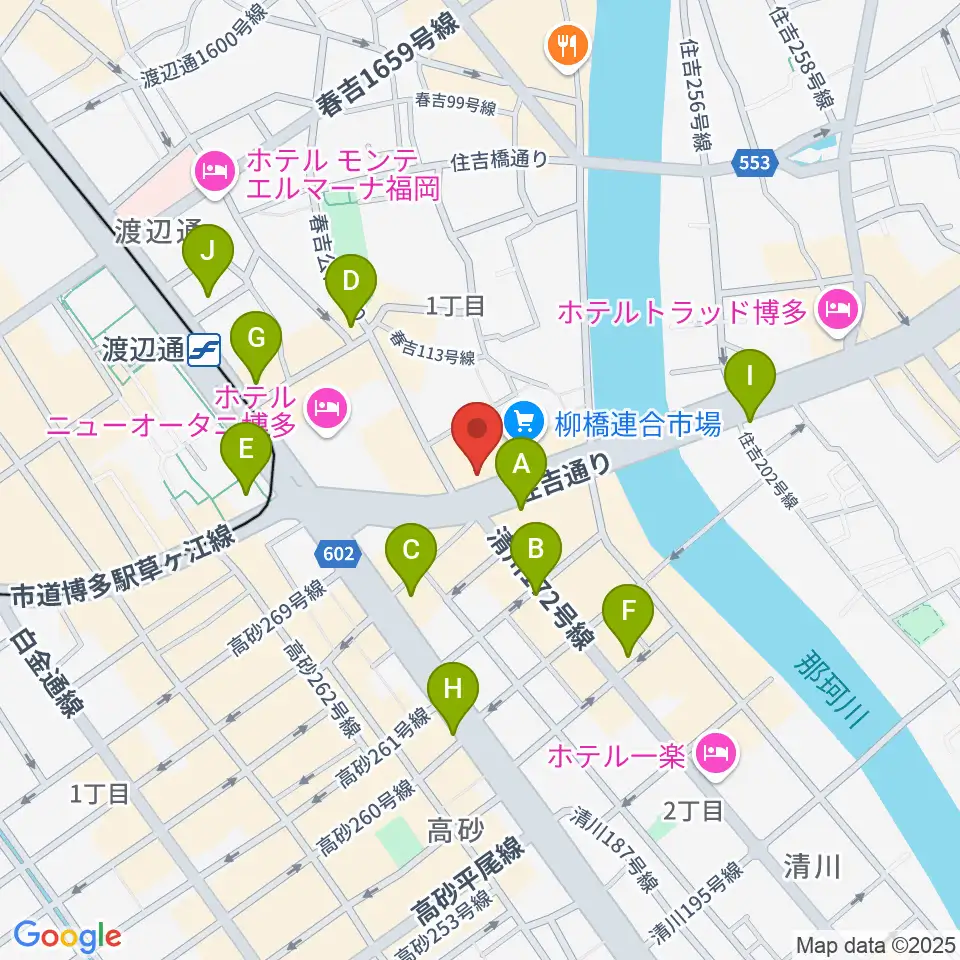 ファインギターズ周辺のコンビニエンスストア一覧地図