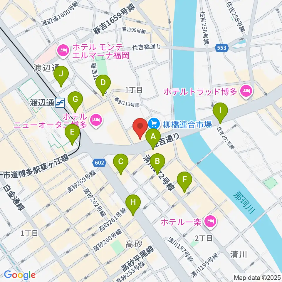 ファインギターズ周辺のコンビニエンスストア一覧地図