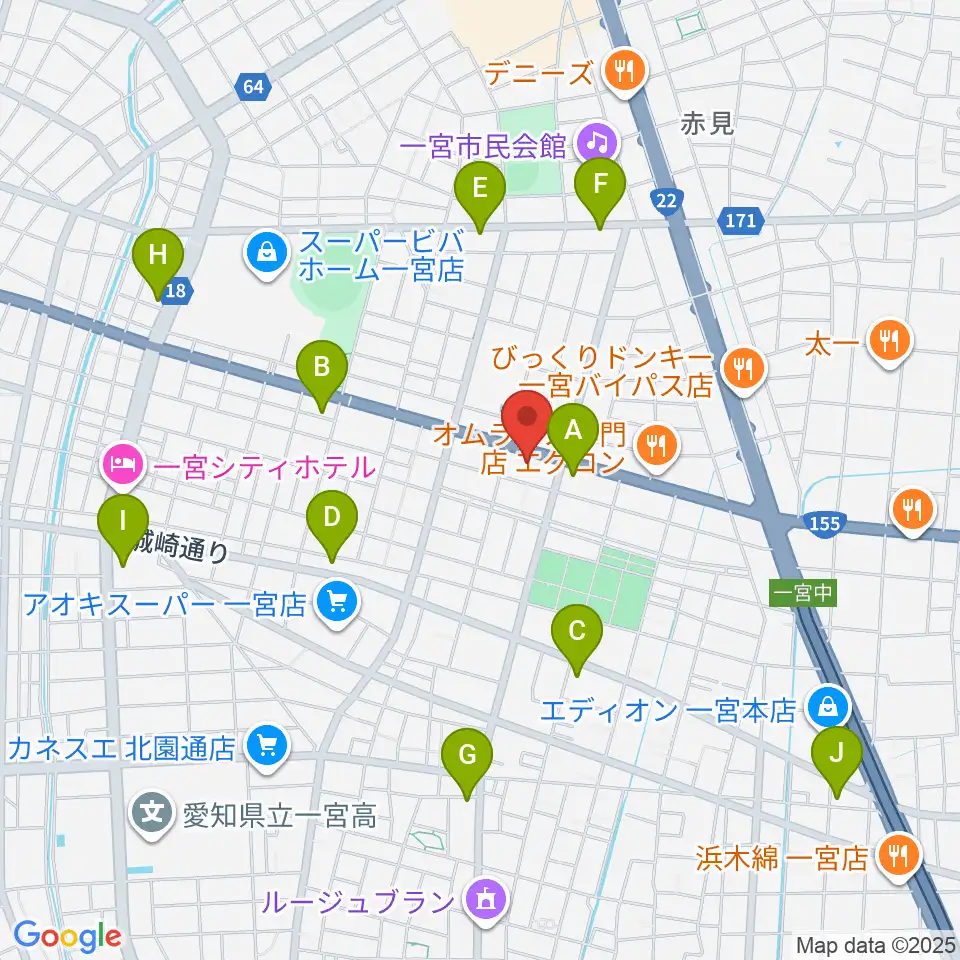 大森楽器周辺のコンビニエンスストア一覧地図