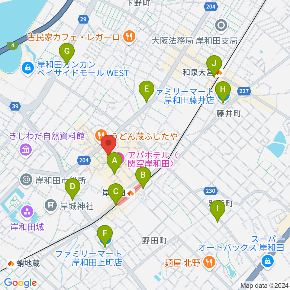 ウクレレショップ オハナ周辺のコンビニエンスストア一覧地図