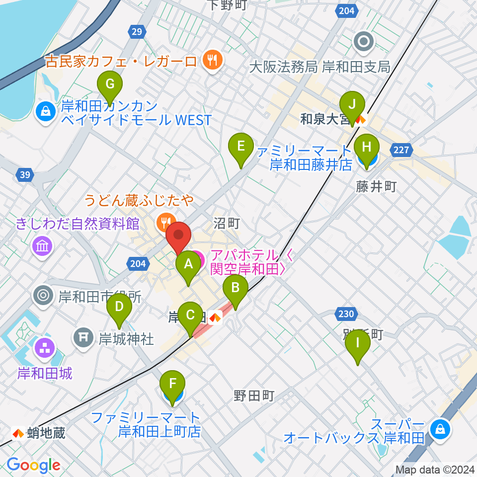 ウクレレショップ オハナ周辺のコンビニエンスストア一覧地図