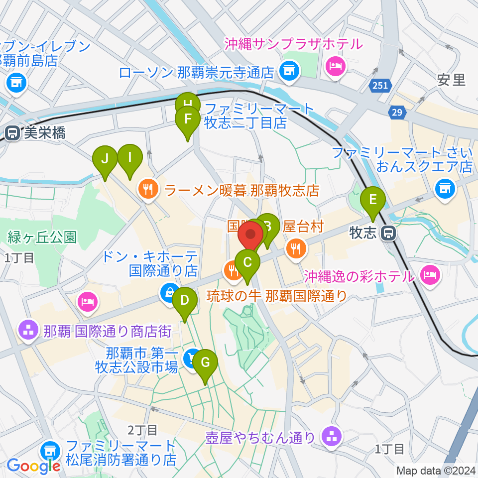 丸高楽器店周辺のコンビニエンスストア一覧地図