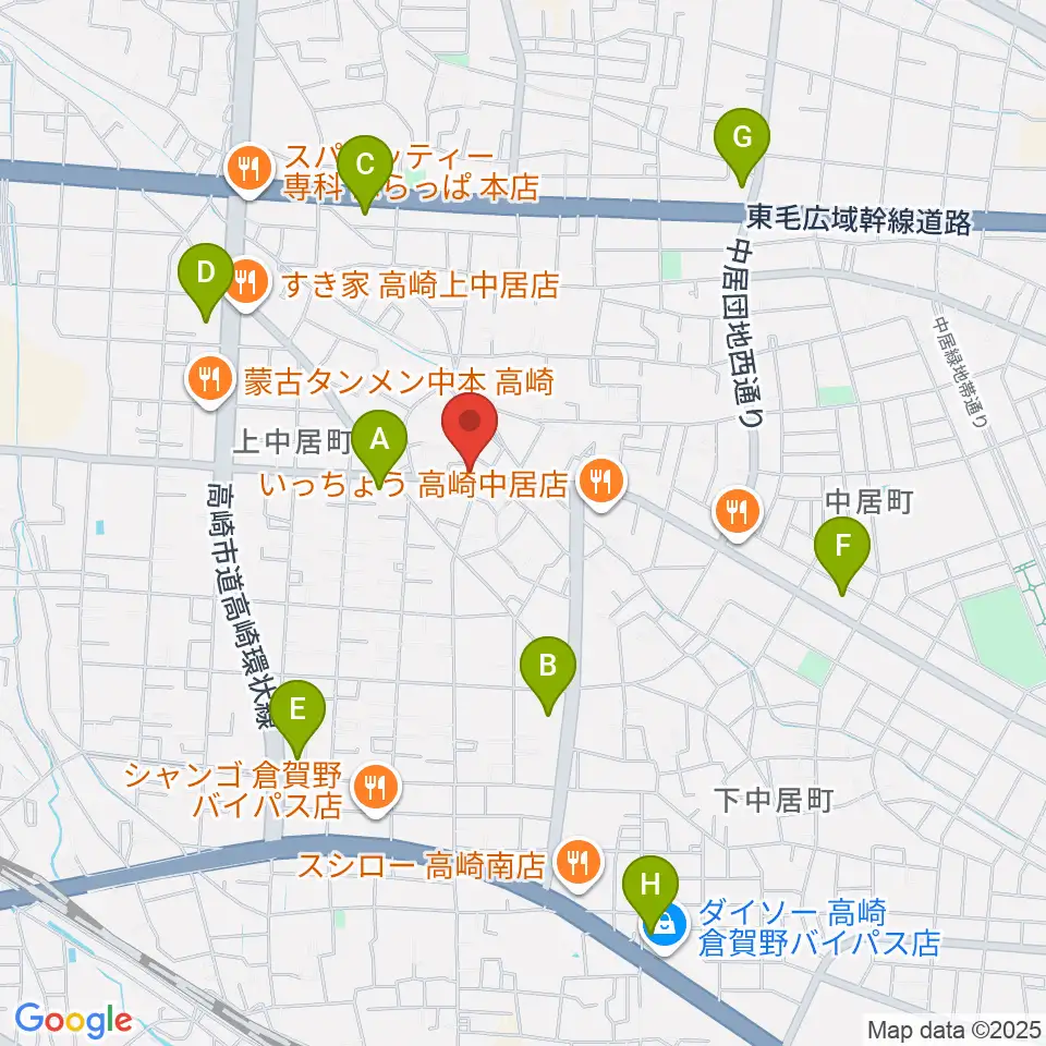 ミュージカルボックス周辺のコンビニエンスストア一覧地図