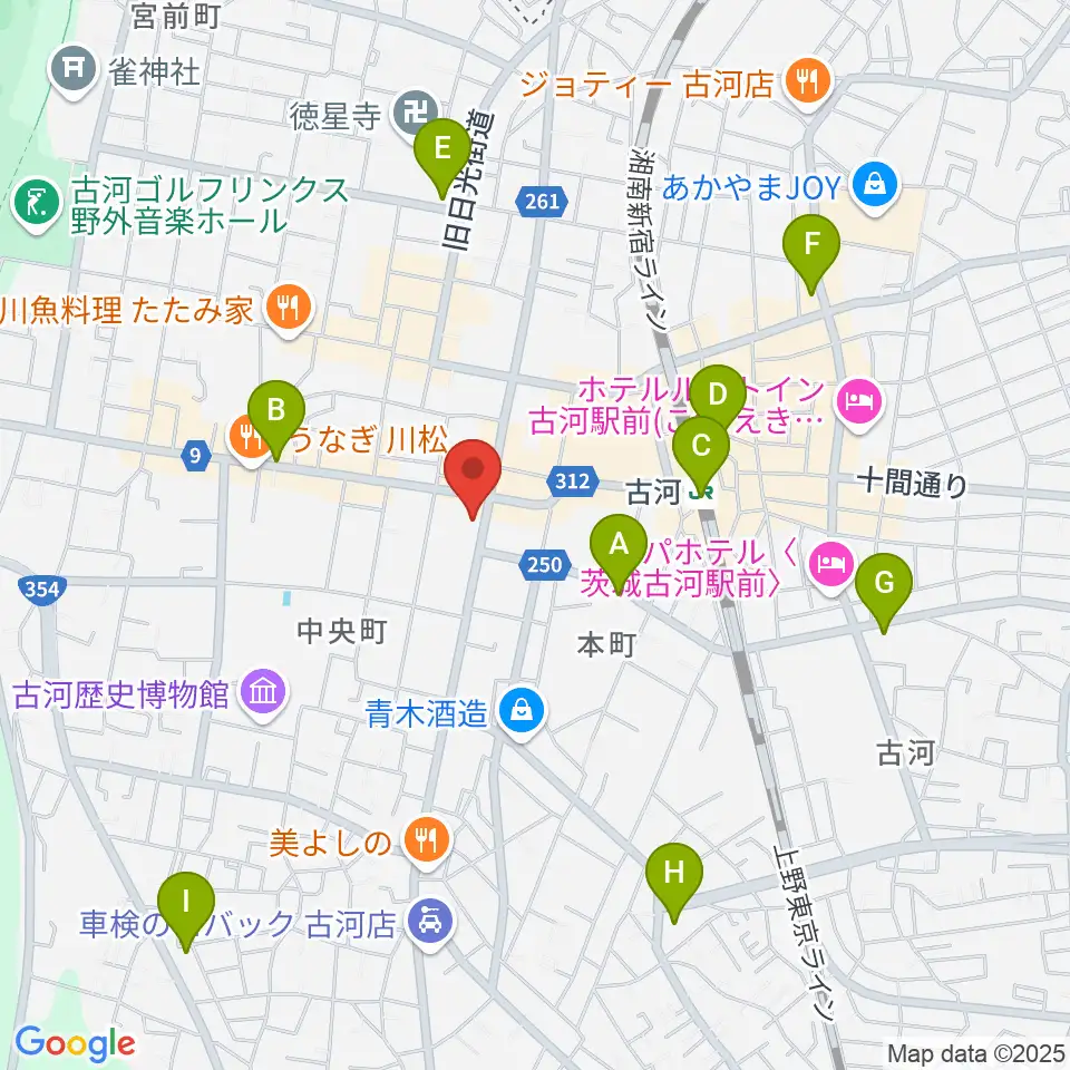 ギンゲツ楽器周辺のコンビニエンスストア一覧地図