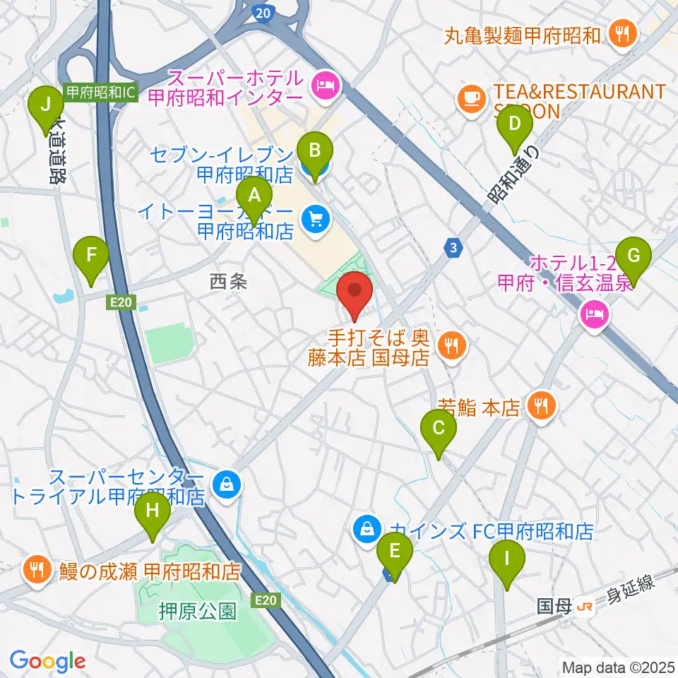 ユニバーサルピアノ周辺のコンビニエンスストア一覧地図