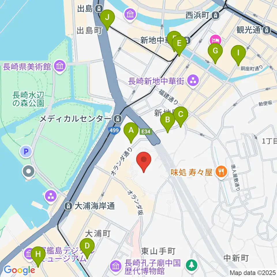 活水女子大学音楽学部周辺のコンビニエンスストア一覧地図