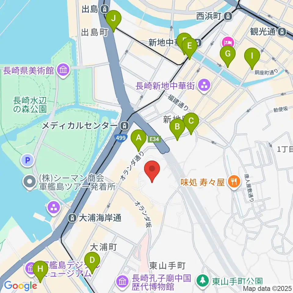 活水女子大学音楽学部周辺のコンビニエンスストア一覧地図