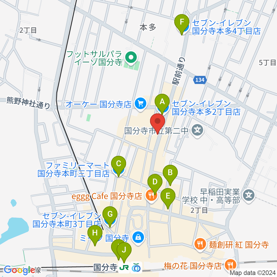 ファーストアヴェニュースタジオ周辺のコンビニエンスストア一覧地図