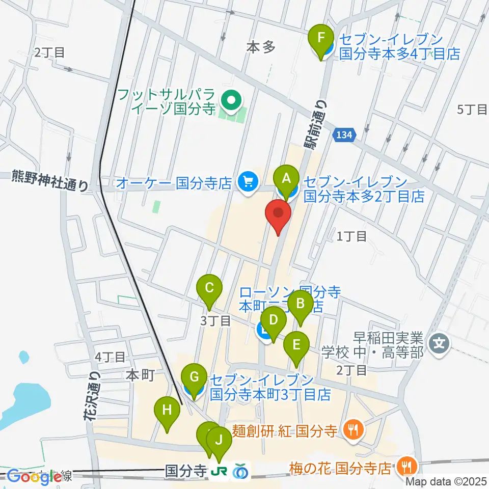 ファーストアヴェニュースタジオ周辺のコンビニエンスストア一覧地図