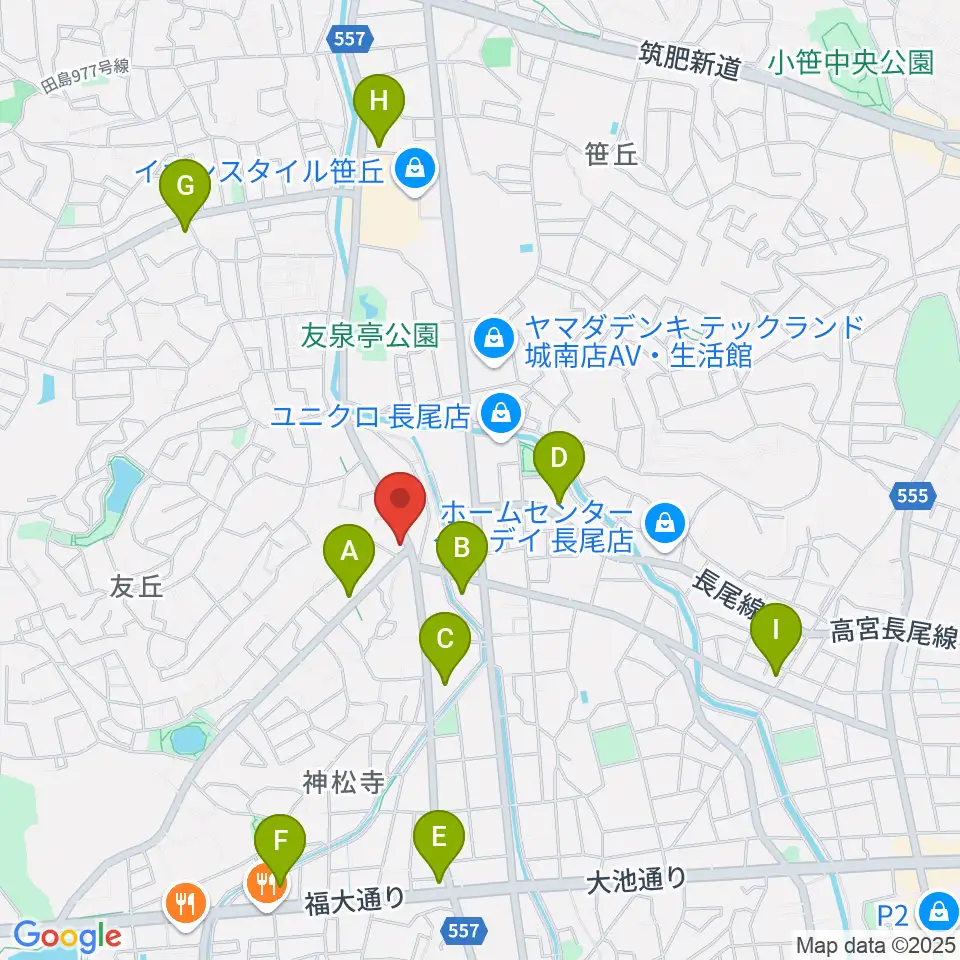 音楽教室トップ・シャイニング周辺のコンビニエンスストア一覧地図