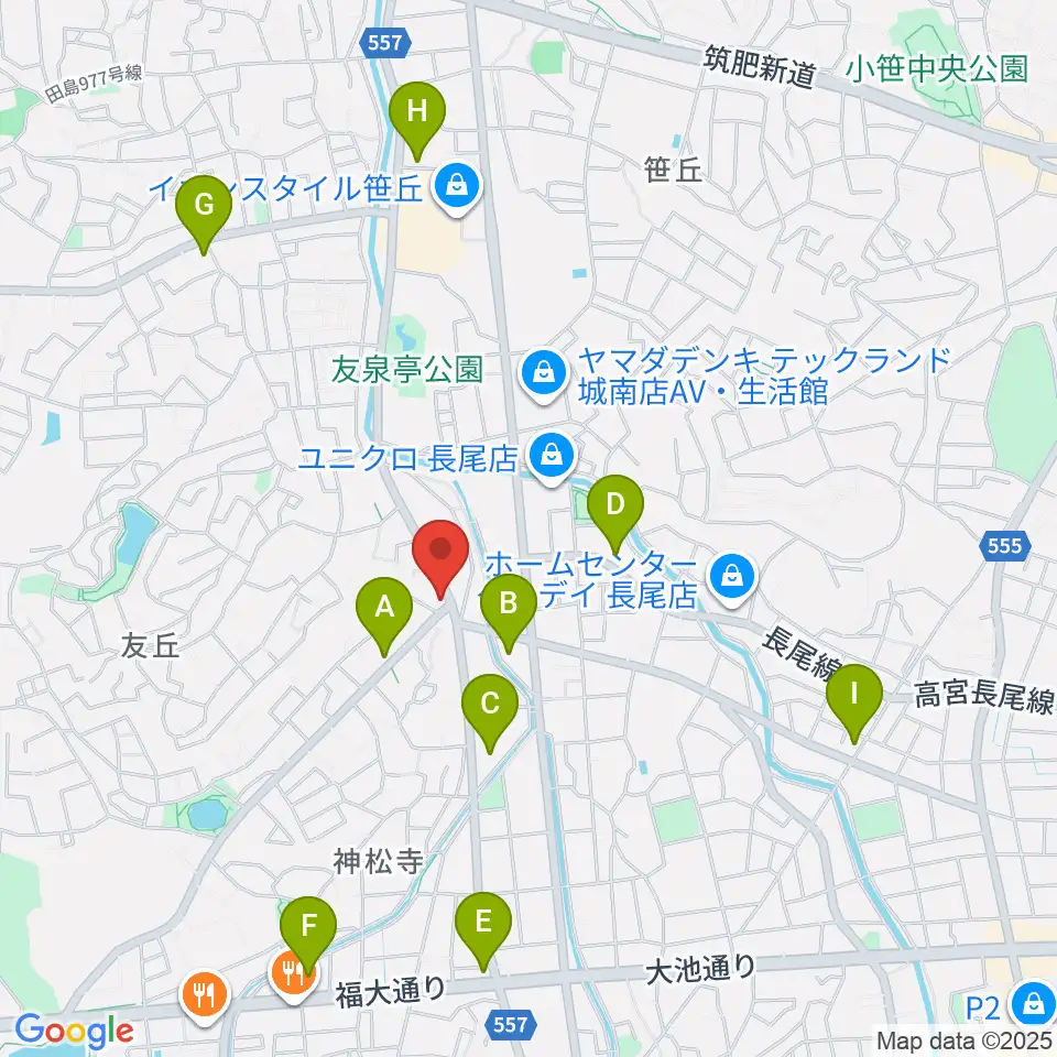音楽教室トップ・シャイニング周辺のコンビニエンスストア一覧地図