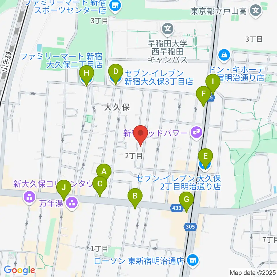高橋管楽器周辺のコンビニエンスストア一覧地図