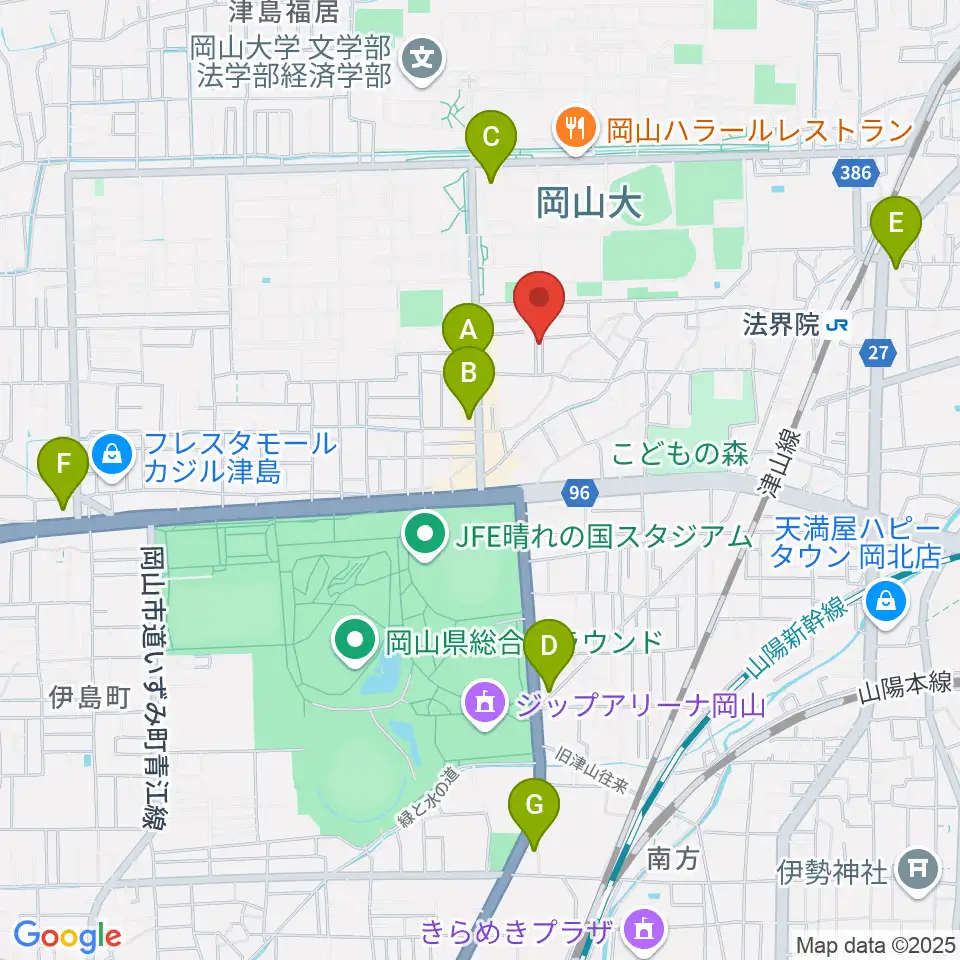 ピアノレンタルスタジオ アーデル周辺のコンビニエンスストア一覧地図