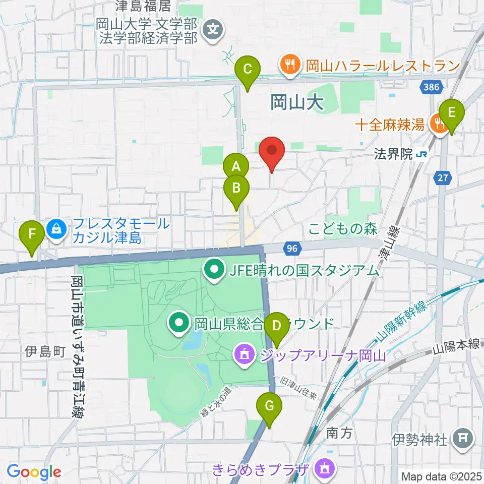 ピアノレンタルスタジオ アーデル周辺のコンビニエンスストア一覧地図