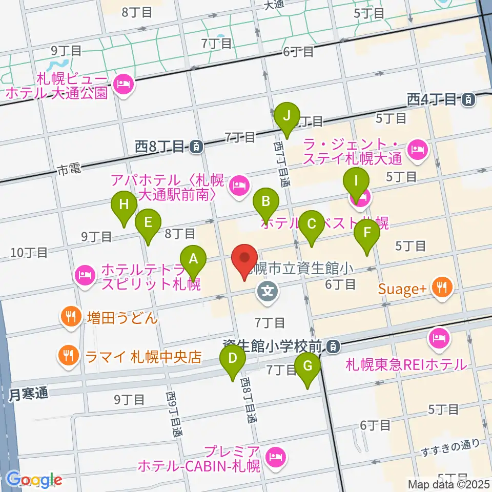井関楽器周辺のコンビニエンスストア一覧地図