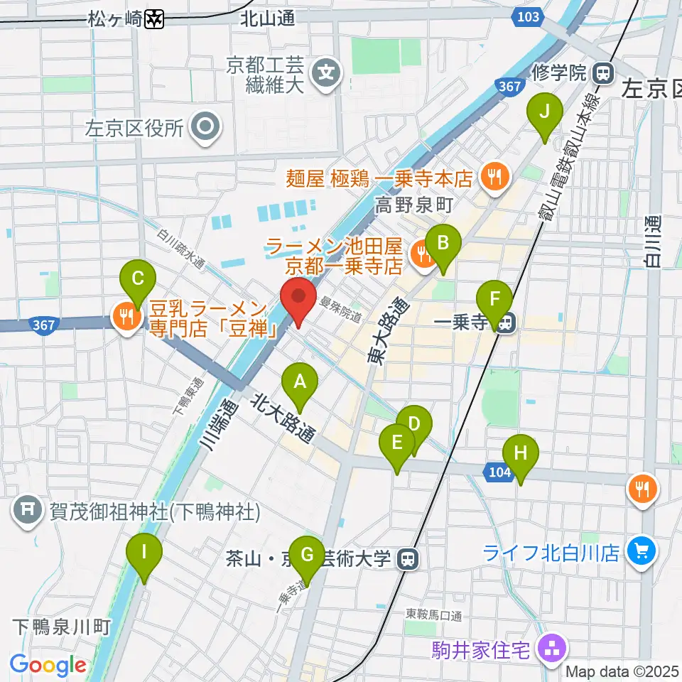 ギターランド フルアップ周辺のコンビニエンスストア一覧地図