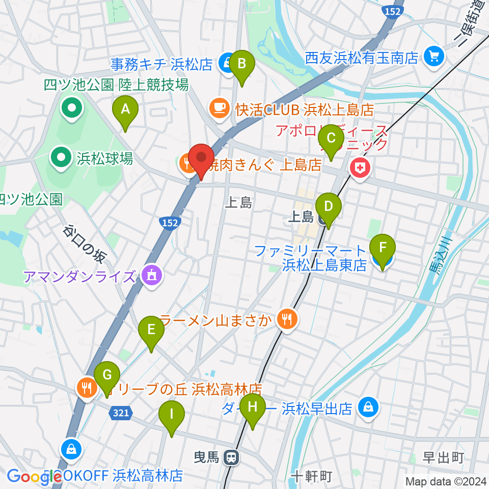 アオイ楽器店周辺のコンビニエンスストア一覧地図