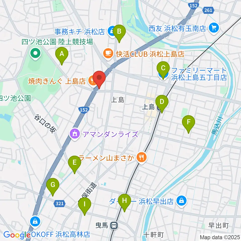 アオイ楽器店周辺のコンビニエンスストア一覧地図