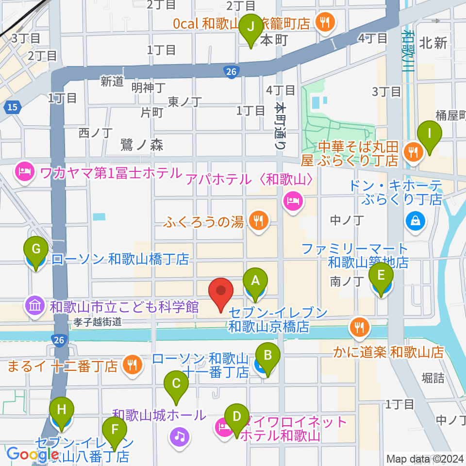 スタジオツインスターズ周辺のコンビニエンスストア一覧地図