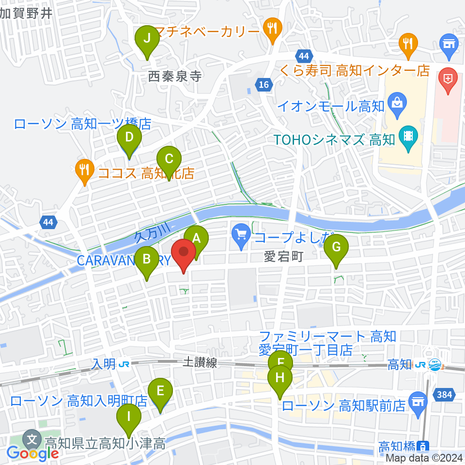 キャラバンサライ スタジオ周辺のコンビニエンスストア一覧地図