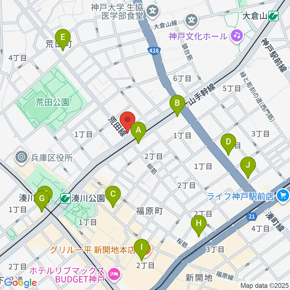 きどやバイオリン工房周辺のコンビニエンスストア一覧地図